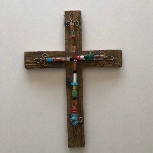 Cross-Wood with Beads